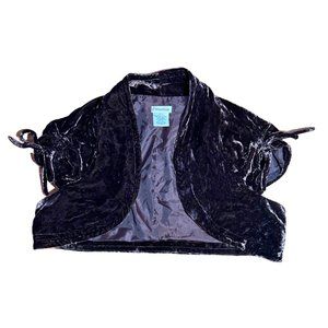 Chocolate brown velvet shrug.